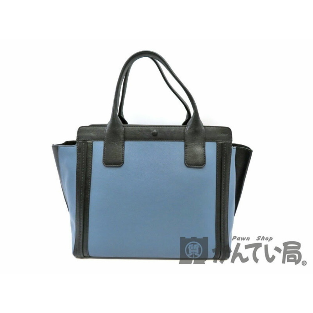 Chloe Allison Tote Leather Handbag Black Blue